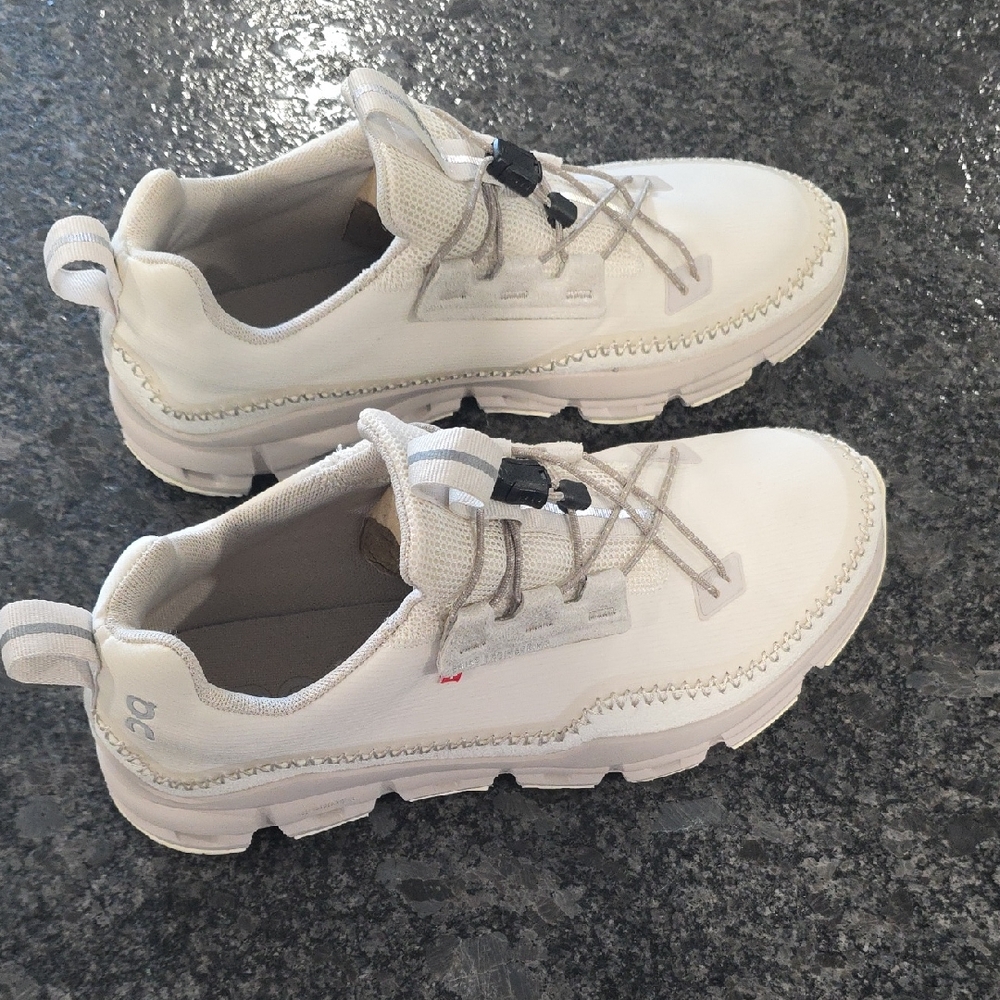 On Running White Sneakers with Velcro Straps